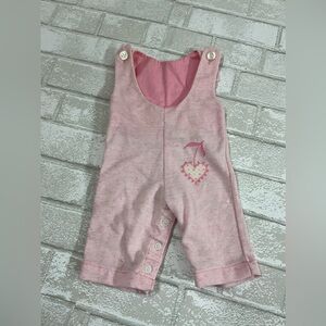 Healthtex Light Pink Kids Overalls with Heart Design